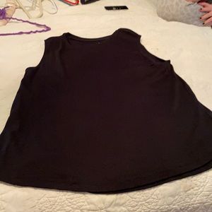 J. Jill 1X black shirttail sleeveless tank. Cotton